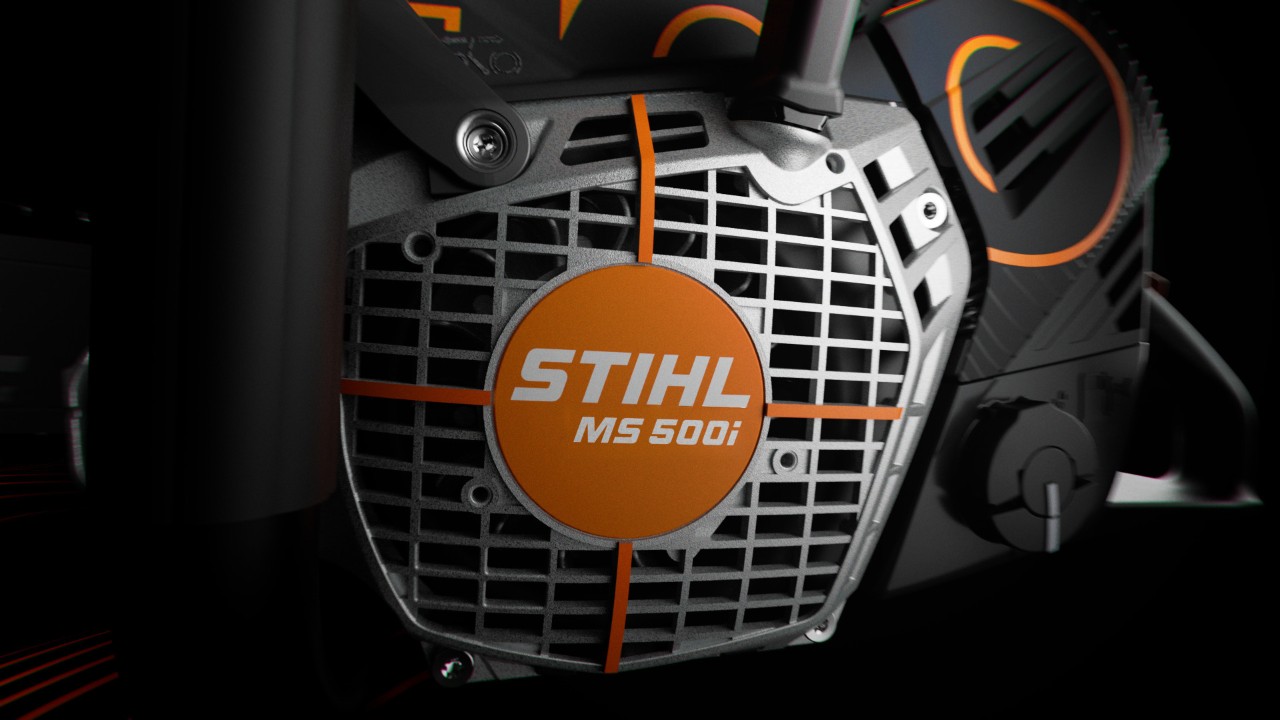 STIHL MS 500i Centennial Edition Közelkép