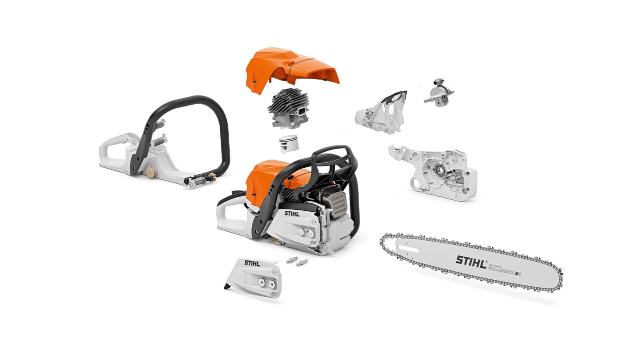 Alkatrészeire bontott magnéziumdugattyús STIHL MS 400 C-M motorfűrész