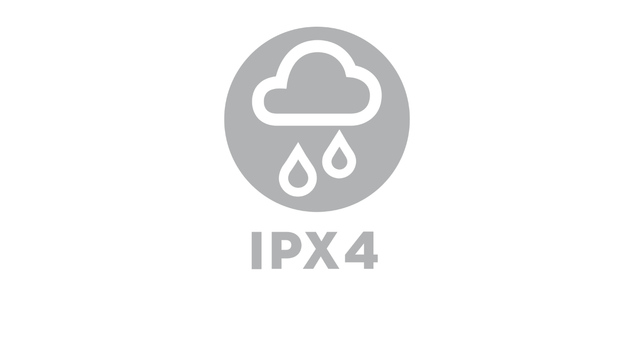 Ikon egy esőfelhővel, alatta „IPX4” felirat